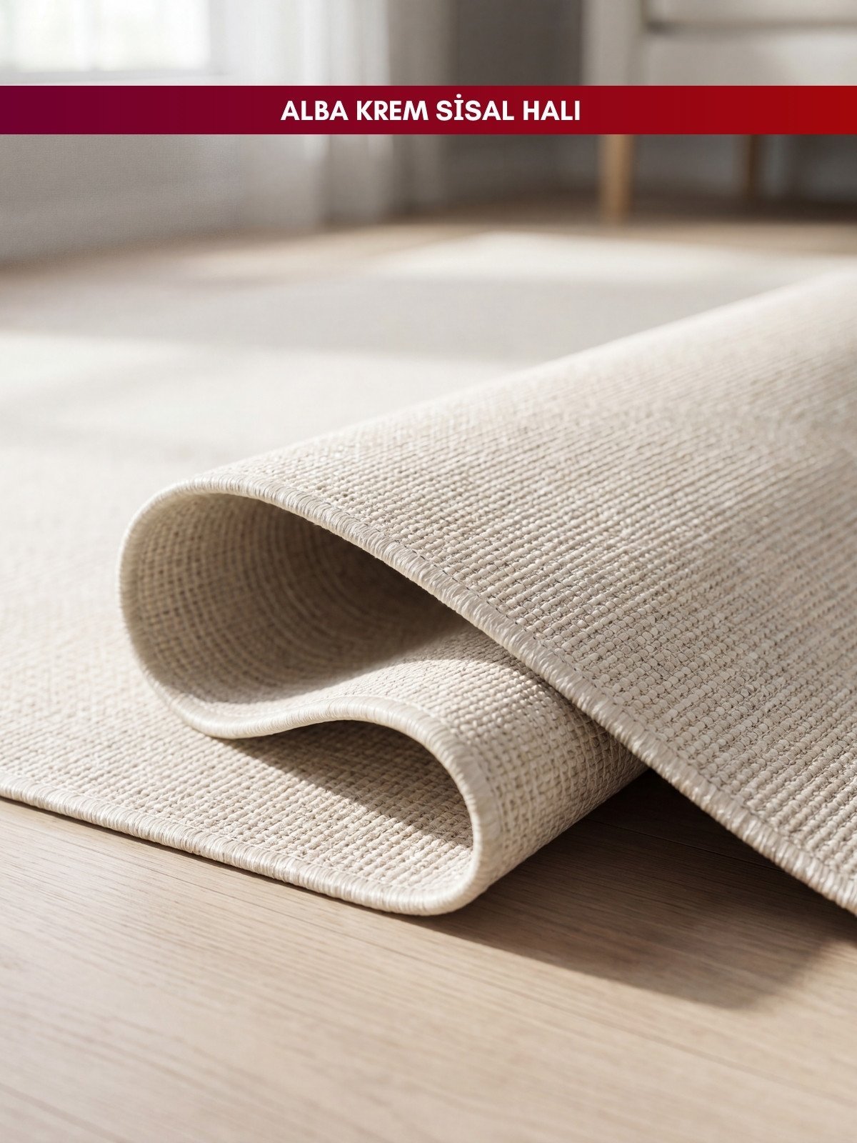 Alba-Krem-Sisal-Hali-1.jpg Alba Krem Doğal Sisal Halı - Görsel 1