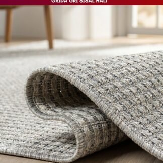Grida Gri Doğal Sisal Halı