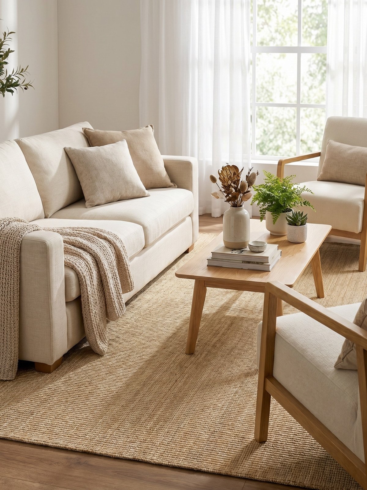 Linora Natural Doğal Sisal Halı - Görsel 5