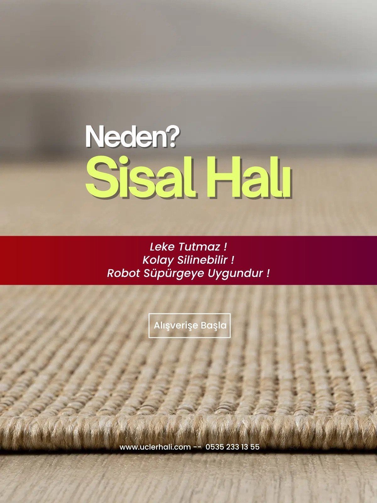Savana Bej Doğal Sisal Halı - Görsel 7