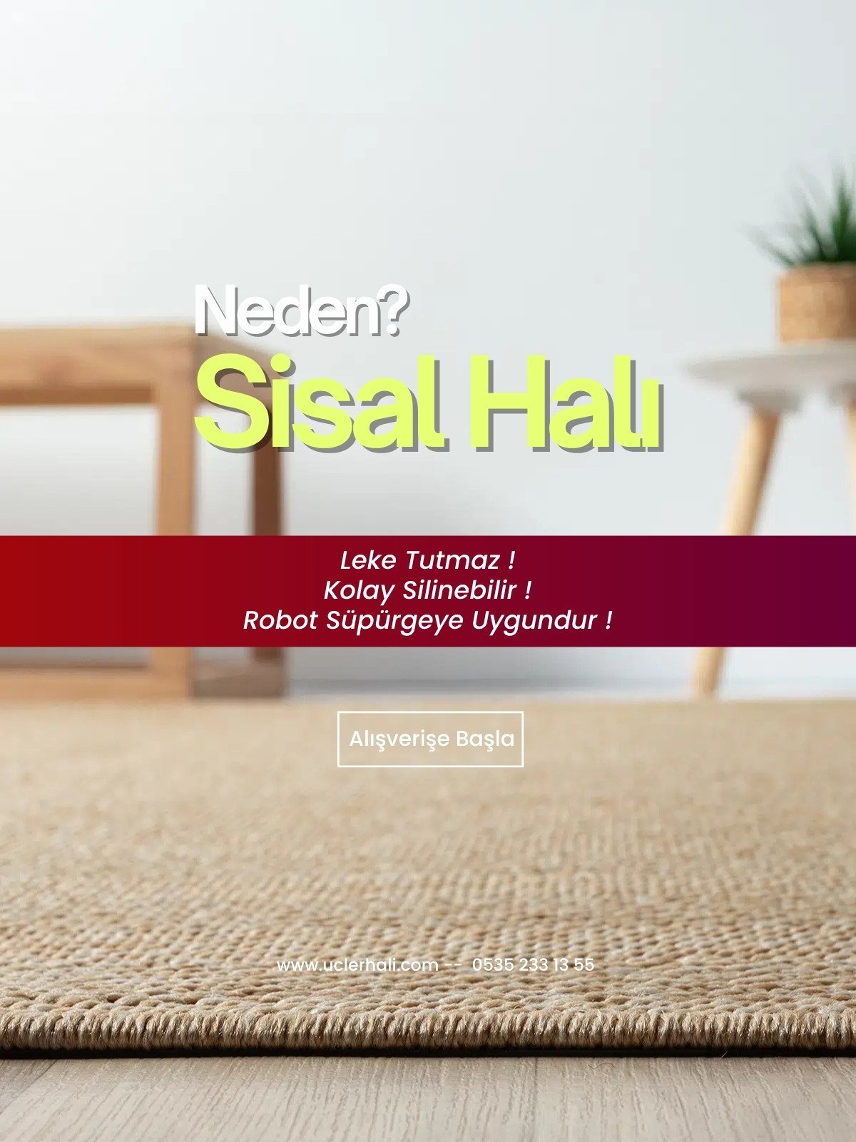 Virella Bej Doğal Sisal Halı - Görsel 7