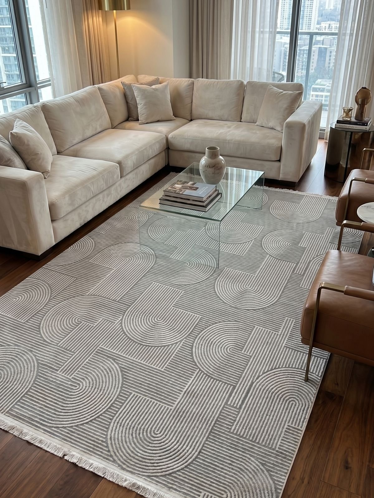 ar-2-1.jpg Armoni Halı Modern Salon, Mutfak, Oturma Odası Halısı AR-02 - Görsel 1